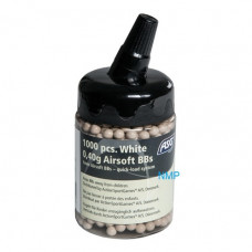 ASG 6mm Nylon Airsoft BB 0.40g 1000 pcs in bottle Grey