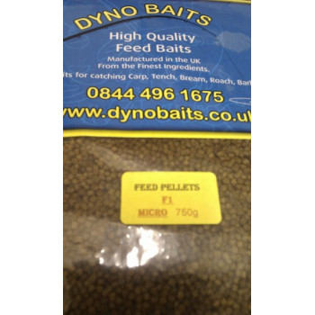 F1 CARP CRUSH FLAVOUR FEEDER PELLETS ( MICRO ) ( DYNO BAITS ) 750g bag