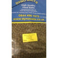 STICK MIX FLAVOUR FEEDER PELLETS ( 6mm ) ( DYNO BAITS ) 750g bag